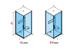 KABINA MASAŻOWO-PAROWA Novellini GLAX 2 2.0 G+F 80x80 CM, DRZWI OTWIERANE, WHITE