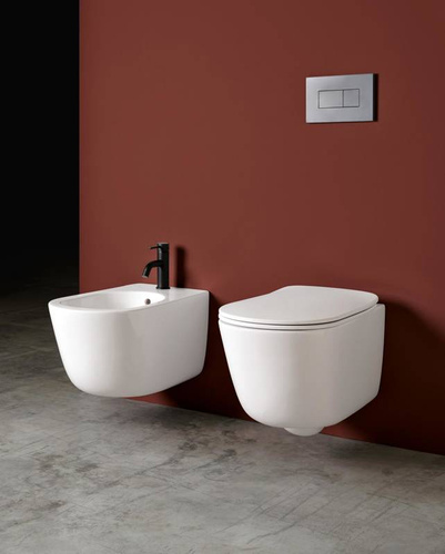 Misa wisząca WC z deską wolnoopadającą Axa EVA, biały połysk