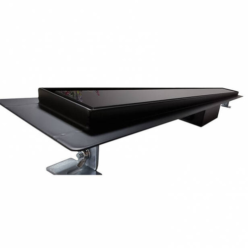Odpływ liniowy podłogowy, czarne szkło/czarny mat 100 cm
