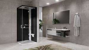 KABINA MASAŻOWO-PAROWA Novellini GLAX 2 2.0 G+F 90x90 CM, DRZWI OTWIERANE, WHITE