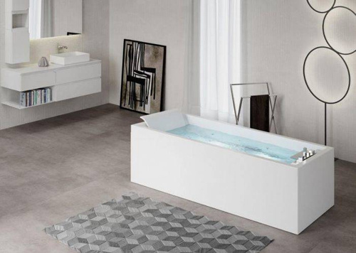 Wanna wolnostojąca Sense 4 z dyszami wodno-powietrznymi Dynamic Plus 180x80, z armaturą, biały połysk