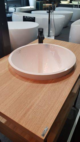 Umywalka wpuszczana w blat Ravon Lovely inset średnica 45,5 cm, biały połysk