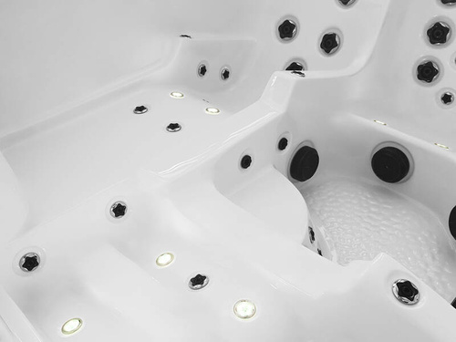 WANNA ZEWNĘTRZNA Z HYDROMASAŻEM AQUAPEUTIC 1662, 4-osobowa 200x200x80 cm, z obudową