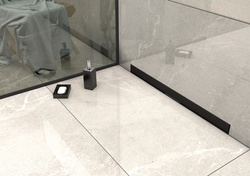 Odpływ liniowy ścienny SANITLINE Czarny Mat 90 cm 2w1