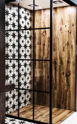 Kabina prysznicowa w stylu industrialnym