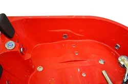 WANNA SPA Z HYDROMASAŻEM JACUZZI AQUAPEUTIC AQ-631 TOP, 2-osobowa 180x120x54 cm, lewa, czerwona