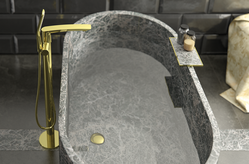 Bateria wannowa wolnostojąca Desso Oro, złoto połysk