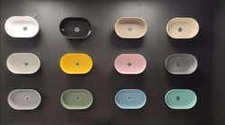 Umywalka wolnostojąca Ravon Saxo, średnica 48 cm, biały połysk