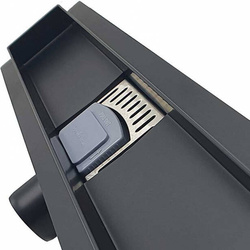 Odpływ liniowy czarny mat 2w1 60 CM, niski syfon 52 mm