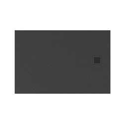 Brodzik Mori 140x80x3 cm ze strukturą kamienia naturalnego, szary RAL 7040