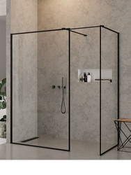 Kabina walk-in New Modus 2-ścienna, 170x120 H=200, czarny mat