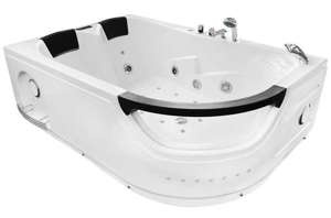 WANNA SPA Z HYDROMASAŻEM JACUZZI AQUAPEUTIC AQ-1665 PLUS, 2-osobowa, 180x120x63 cm, lewa