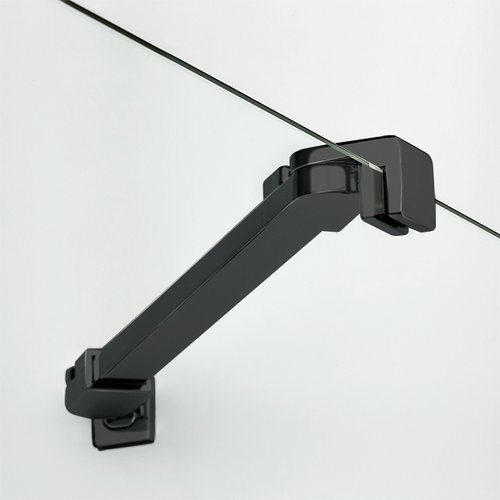 Kabina prysznicowa prostokątna New Renoma Black 120x80x195, wspornik równoległy, lewa/prawa, czarny mat