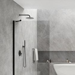 System prysznicowy podtynkowy Omnires SYSY18BL, czarny mat