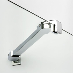 Kabina prysznicowa prostokątna New Soleo 100x80x195 cm, wspornik skośny, profil srebrny