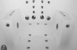 WANNA SPA Z HYDROMASAŻEM ASYMETRYCZNA AQUAPEUTIC AQ-07A, 1-osobowa 170x100x70 cm