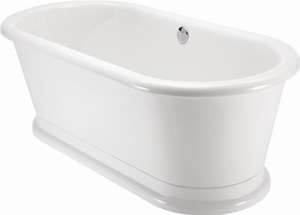 WANNA WOLNOSTOJĄCA BURLINGTON LONDON 180X85X63,5 CM, BIAŁY POŁYSK