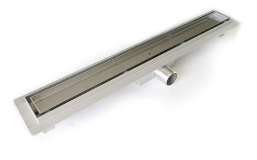 Podłogowy odpływ liniowy ceramic 120 CM, do wypełnienia płytką, syfon niski 52 mm