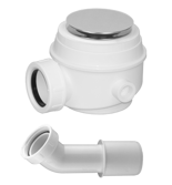 Syfon wannowo-brodzikowy z korkiem klik-klak, chrom