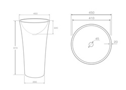 Umywalka wolnostojąca Ravon Lovely, bikolor mat lub połysk