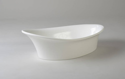 Umywalka Ravon Euphoria nablatowa, biały połysk z pasem w kolorze