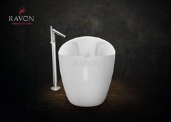 WANNA WOLNOSTOJĄCA RAVON AMBIENTE KOMPOZYT QUALTEC, BIAŁY POŁYSK