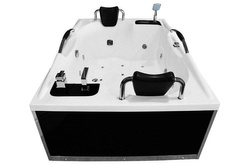 WANNA SPA Z HYDROMASAŻEM JACUZZI AQUAPEUTIC AQ-197 2-osobowa NERO 180x120x59cm