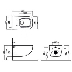 Bidet wiszący Hatria Next, antracyt mat