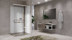 KABINA MASAŻOWO-PAROWA Novellini GLAX 2 2.0 2P 140x90 cm, DRZWI PRZESUWNE, SREBRNA, CZARNA LUB CORDA