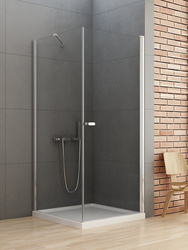 Kabina prysznicowa prostokątna New Soleo 70x110x195 cm, wspornik równoległy, profil srebrny