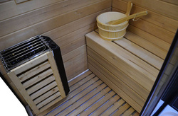 Kabino-sauna sucho-parowa z funkcją hydromasażu AQ-751, 180x110x223cm, czarna, lewa