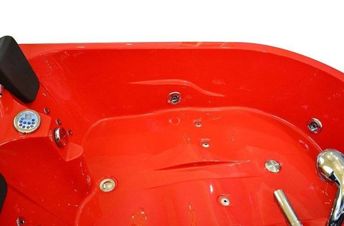 WANNA SPA Z HYDROMASAŻEM JACUZZI AQUAPEUTIC AQ-631 TOP, 2-osobowa 180x120x54 cm. prawa, czerwona