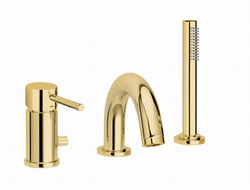 Bateria wannowa 3-otworowa Light, złoto połysk