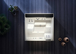 Wanna z hydromasażem Divina XXL Outdoor SPA Plus Novellini, 230x215x85 cm z pokrywą termiczną