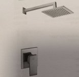 Kompletny system prysznicowy podtynkowy Elle z baterią 1-drożną, z deszczownicą 20x20 cm, chrom 
