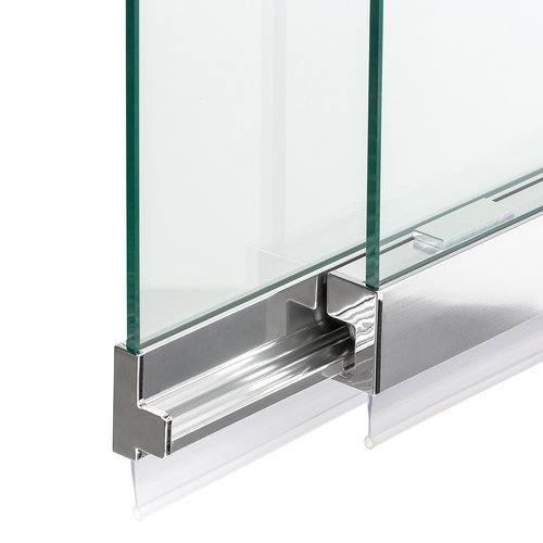 Parawan wannowy przesuwny składany Sensi 85x150 cm, srebrny