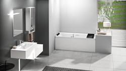 Wanna do zabudowy Novellini Divina 180x100, biały połysk