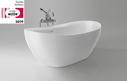 Wanna wolnostojąca Ravon Tulipano, biały połysk