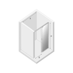 Drzwi prysznicowe do wnęki Porta 120x200