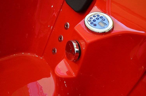 WANNA SPA Z HYDROMASAŻEM JACUZZI AQUAPEUTIC AQ-631 TOP, 2-osobowa 180x120x54 cm. prawa, czerwona