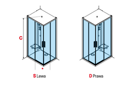 KABINA MASAŻOWO-PAROWA Novellini GLAX 1 2.0 A, 100x70 CM, DRZWI PRZESUWNE, BIAŁY MAT