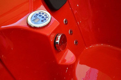 WANNA SPA Z HYDROMASAŻEM JACUZZI AQUAPEUTIC AQ-631 PLUS, 2-osobowa 180x120X54 cm lewa, czerwona