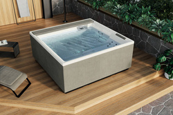 Wanna z hydromasażem Divina XL Outdoor SPA Plus Novellini, 200x200x85 cm