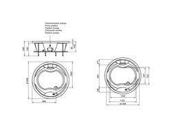 OKRĄGŁA WANNA Z HYDROMASAŻEM LIS 150 , SYSTEM PLATINIUM