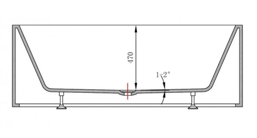 WANNA WOLNOSTOJĄCA SIRENA 21 170X80X60