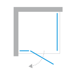 Kabina prysznicowa z drzwiami uchylnymi Avexa Black 90x90x200 cm, strona prawa lub lewa, czarny mat