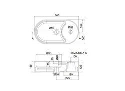 Umywalka nablatowa Seventy, 55x30x13,5 cm, biały połysk
