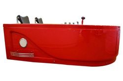 WANNA SPA Z HYDROMASAŻEM JACUZZI AQUAPEUTIC AQ-631 PLUS, 2-osobowa 180x120X54 cm lewa, czerwona