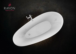 WANNA WOLNOSTOJĄCA RAVON AMBIENTE KOMPOZYT QUALTEC, BIAŁY POŁYSK