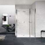 Kabina prysznicowa Novellini Young 2P+F 120x80cm, czarny mat 